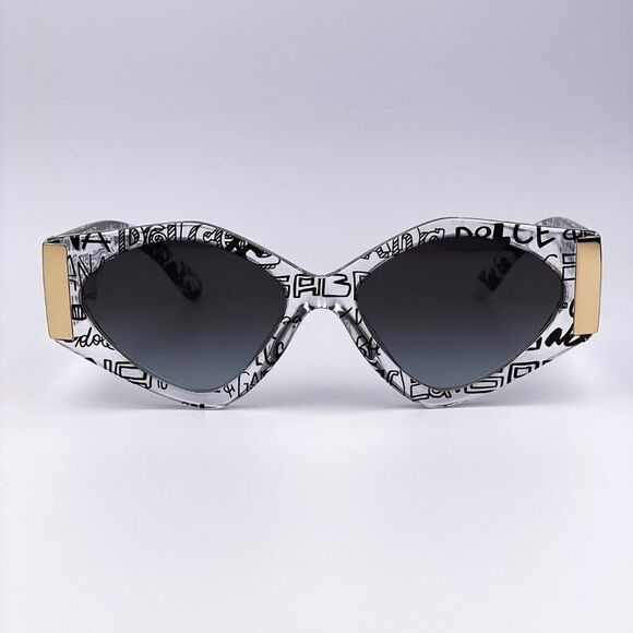 NEW D&G DG4396 33148G Black Gray Gradient Irregular Women Sunglasses - Picture 4 of 12